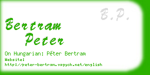 bertram peter business card